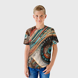 Футболка детская Узор Всевидящее Око, цвет: 3D-принт — фото 2