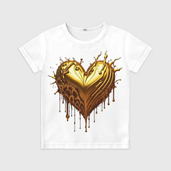 Футболка детская Золотое сердце, цвет: 3D-принт