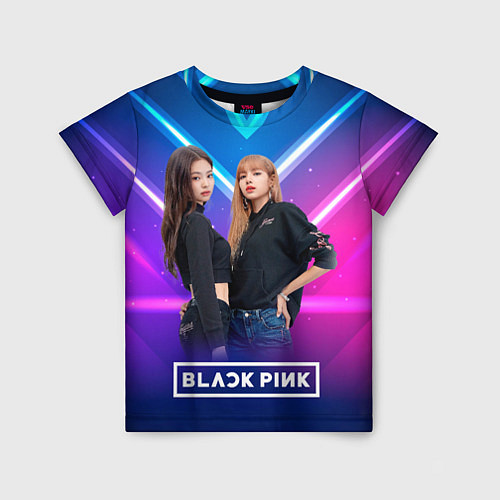 Детская футболка Blackpink neon / 3D-принт – фото 1