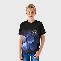 Футболка детская Mass Effect - N7 - Космос, цвет: 3D-принт — фото 2