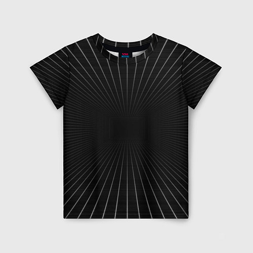 Детская футболка Сетка пространства чёрный фон / 3D-принт – фото 1