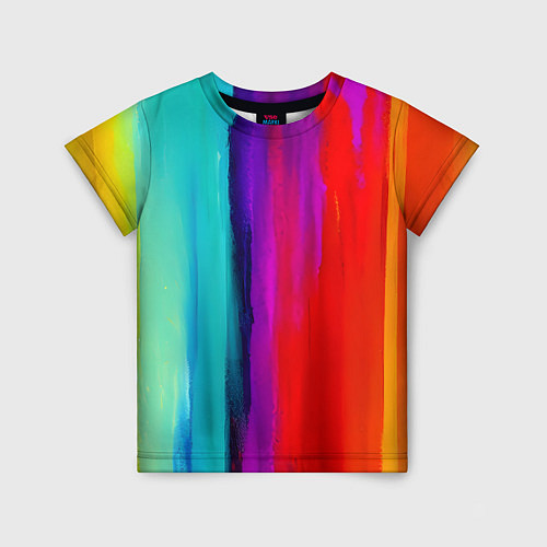 Детская футболка Цвета радуги / 3D-принт – фото 1