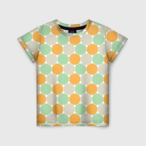Детская футболка Grey yellow green style / 3D-принт – фото 1