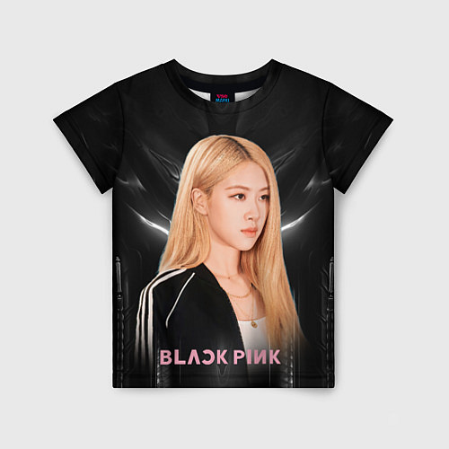 Детская футболка Rose Blackpink music / 3D-принт – фото 1