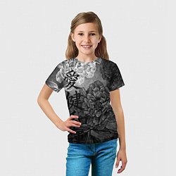 Футболка детская Flowers - japanese art, цвет: 3D-принт — фото 2