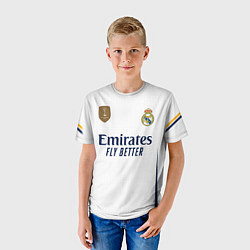 Футболка детская Лука Модрич Реал Мадрид форма 2324 домашняя, цвет: 3D-принт — фото 2