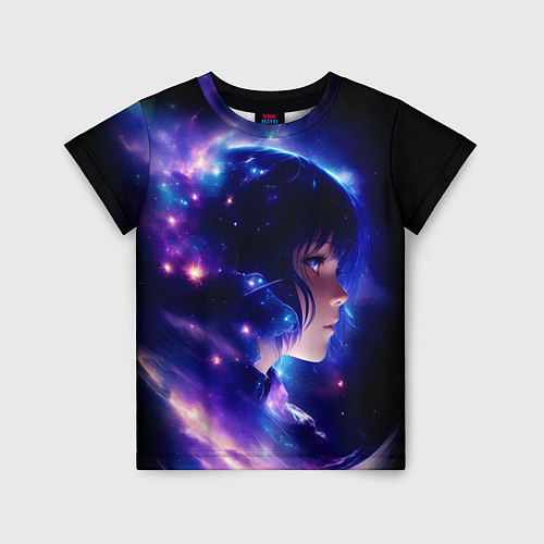 Детская футболка Космическая женщина / 3D-принт – фото 1