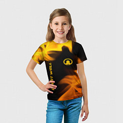 Футболка детская Great Wall - gold gradient: надпись, символ, цвет: 3D-принт — фото 2