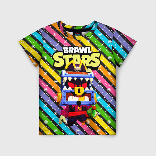 Детская футболка Затонувший сундук Грифф цветные полосы / 3D-принт – фото 1