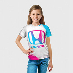 Футболка детская Honda neon gradient style, цвет: 3D-принт — фото 2