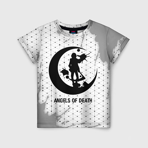 Детская футболка Angels of Death glitch на светлом фоне / 3D-принт – фото 1