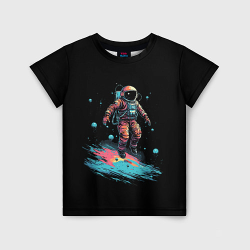 Детская футболка Летящий космонавт / 3D-принт – фото 1
