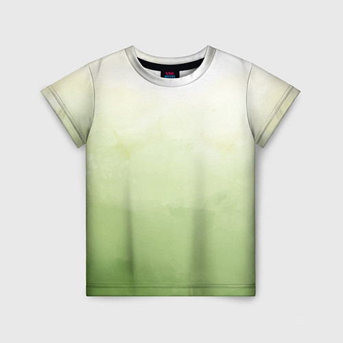 Детская футболка Абстрактный лаймовый акварельный фон / 3D-принт – фото 1