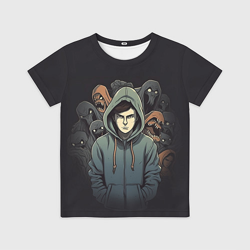 Детская футболка Крик страха / 3D-принт – фото 1