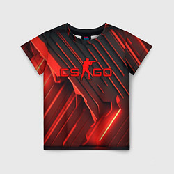 Футболка детская CS GO red neon, цвет: 3D-принт