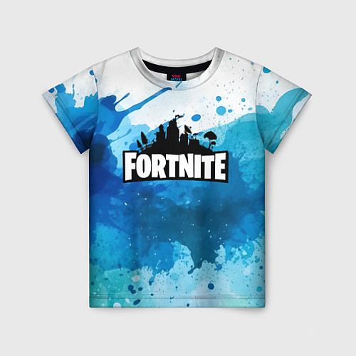 Детская футболка Fortnite Logo Paint / 3D-принт – фото 1