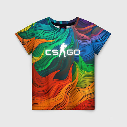 Детская футболка Cs Go Logo Color / 3D-принт – фото 1