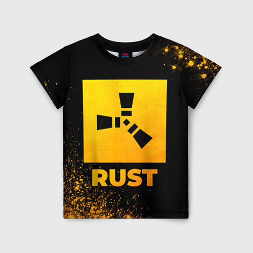 Детская футболка Rust - gold gradient / 3D-принт – фото 1