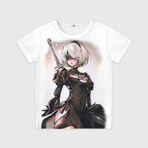 Детская футболка Nier: Automata - 2B TechnoBlade / 3D-принт – фото 1