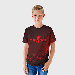 Футболка детская CSGO logo dark red, цвет: 3D-принт — фото 2