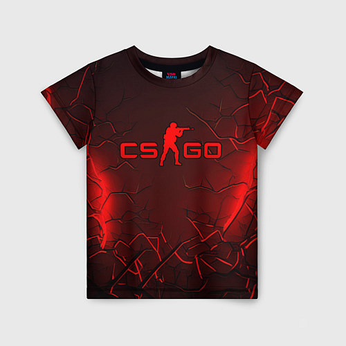 Детская футболка CSGO logo dark red / 3D-принт – фото 1