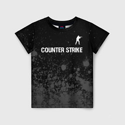 Футболка детская Counter Strike glitch на темном фоне: символ сверх, цвет: 3D-принт