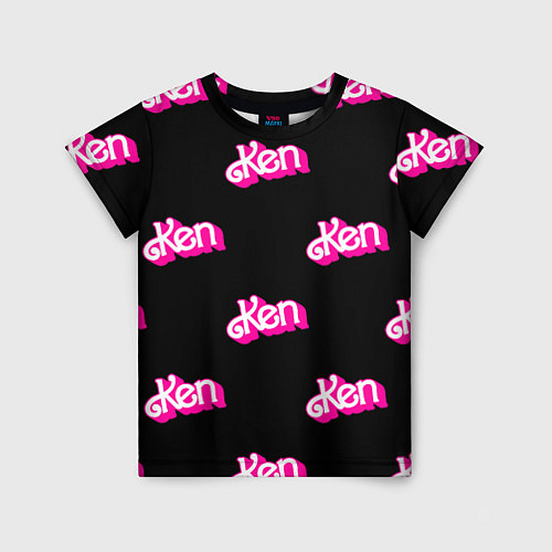 Детская футболка Логотип Кен - патерн / 3D-принт – фото 1