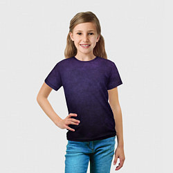 Футболка детская Фиолетово-черный градиент, цвет: 3D-принт — фото 2