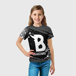 Футболка детская Beastars glitch на темном фоне, цвет: 3D-принт — фото 2