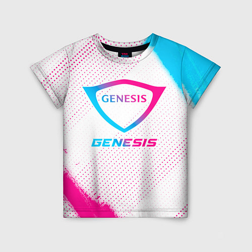 Детская футболка Genesis neon gradient style / 3D-принт – фото 1