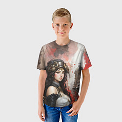Футболка детская Машинистка паровых машин, цвет: 3D-принт — фото 2