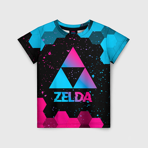 Детская футболка Zelda - neon gradient / 3D-принт – фото 1