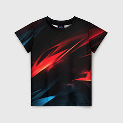 Футболка детская Red black abstract, цвет: 3D-принт