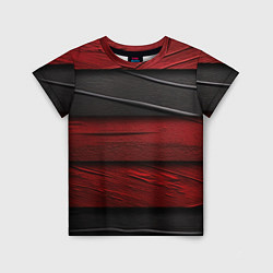 Детская футболка Black red texture