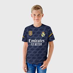 Футболка детская Лука Модрич Реал Мадрид форма 2324 гостевая, цвет: 3D-принт — фото 2