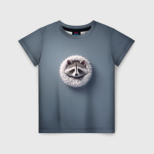 Детская футболка Мордочка маленького енота / 3D-принт – фото 1