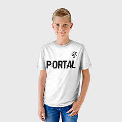 Футболка детская Portal glitch на светлом фоне: символ сверху, цвет: 3D-принт — фото 2