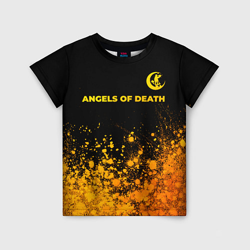 Детская футболка Angels of Death - gold gradient: символ сверху / 3D-принт – фото 1