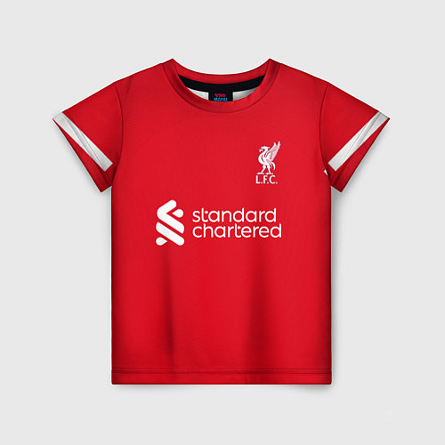 Детская футболка ФК Ливерпуль форма 2324 домашняя / 3D-принт – фото 1