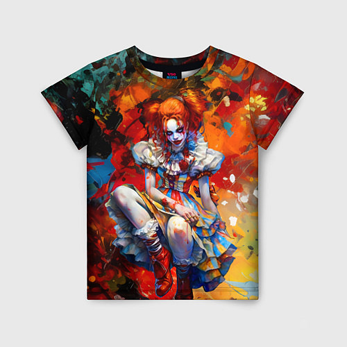 Детская футболка Клоун девушка / 3D-принт – фото 1