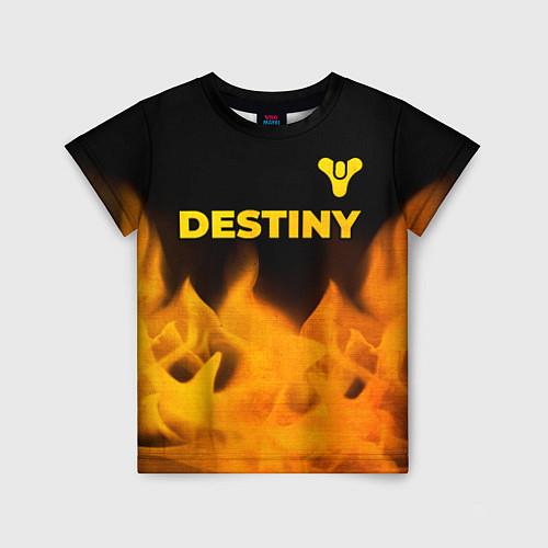 Детская футболка Destiny - gold gradient: символ сверху / 3D-принт – фото 1