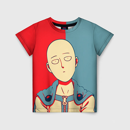 Детская футболка Saitama hero face / 3D-принт – фото 1