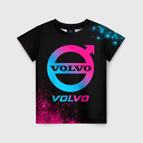 Детская футболка Volvo - neon gradient / 3D-принт – фото 1