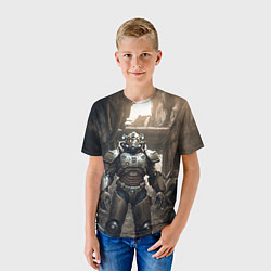 Футболка детская Солдат в силовой броне, цвет: 3D-принт — фото 2