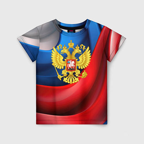 Детская футболка Золотой герб России / 3D-принт – фото 1