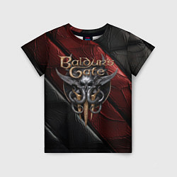 Детская футболка Baldurs Gate 3 logo dark