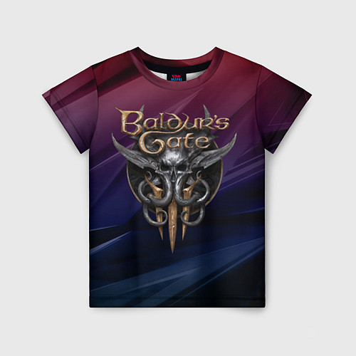 Детская футболка Baldurs Gate 3 logo geometry / 3D-принт – фото 1