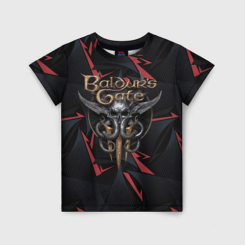 Детская футболка Baldurs Gate 3 logo dark red / 3D-принт – фото 1