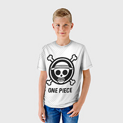 Футболка детская One Piece glitch на светлом фоне, цвет: 3D-принт — фото 2
