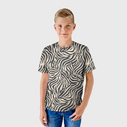 Футболка детская Зебра паттерн, цвет: 3D-принт — фото 2